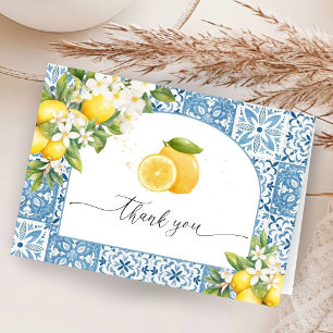 Mediterraanse Baby Shower Vouw Dankkaartjes Bedankkaart
