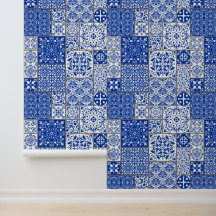 Mediterraanse Blauwe & Witte Azulejo Majolica Tege