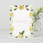 Mediterraanse citroen Bachelorette Weekend Kaart (Staand voorkant)