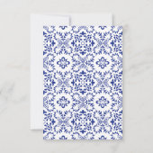 Mediterraanse Citroen Blauwe Mozaïek Tegel Trouwfe Save The Date (Achterkant)