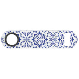 Mediterraanse Citroen Blauwe Mozaïek Tegel Trouwfe Speed Flessenopener