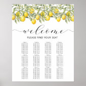 Mediterraanse citroen Citrus bruiloft Zitkaarten Poster (Voorkant)