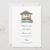 Mediterraanse citroen repetitie diner uitnodiging (Achterkant)