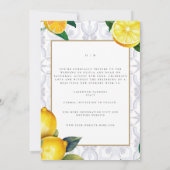 Mediterraanse citroen Save The Date Bruiloft Kaart (Achterkant)