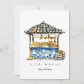 Mediterraanse citroen Save The Date Bruiloft Kaart (Voorkant)