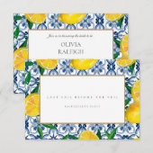 Mediterraanse citroen Tegel Bachelorette Party Kaa Kaart (Voorkant / Achterkant)