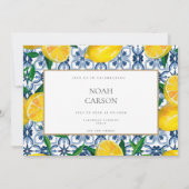 Mediterraanse citroen Tegels Bachelor Party Kaart (Achterkant)