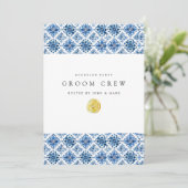 Mediterraanse citroen Tegels Bachelor Party Kaart (Staand voorkant)