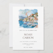 Mediterraanse citroen Tegels Bachelor Party Kaart (Achterkant)