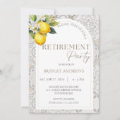 Mediterraanse citroen Tegels Pensioen Party Vrouwe Kaart (Voorkant)