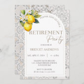 Mediterraanse citroen Tegels Pensioen Party Vrouwe Kaart (Voorkant / Achterkant)