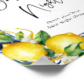 Mediterraanse citroenen bruids douche datum nacht poster (Hoek)