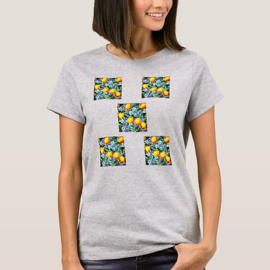 Mediterraanse citroentegegel t-shirt (Voorkant)