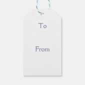 Mediterraanse gele witte blauwe tegels cadeaulabel (Achterkant)