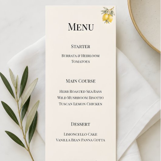 Mediterraanse Italiaanse Kust Luxe Menu