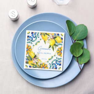 Mediterraanse Majolica tegels citroenen bruidsdouc Servet