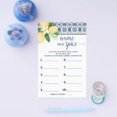 Mediterraanse naam die Spice Shower Game Kaart (Enkel)