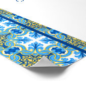 Mediterraanse stijl citroen bruidsfeest  poster (Hoek)