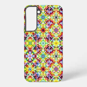 Mediterraanse tegels, alcoholinkt tegels, Majolica Samsung Galaxy Hoesje