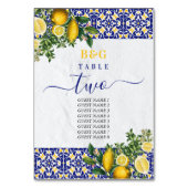 Mediterraanse Tegels Citroen trouwroute Kaart (Achterkant)