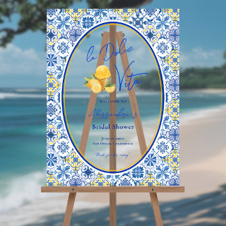 Mediterraanse Tegels Italiaanse Zomer Bruidsdiner Acryl Bord