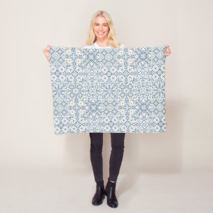 Mediterraanse Tegels, Marokkaans, Majolica, Azulej Fleece Deken