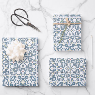 Mediterraanse Tegels, Marokkaans, Majolica, Azulej Inpakpapier Vel
