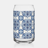 Mediterraanse Tegels, Portugees, Azulejo, Majolica Blikvorm Glas (Voorkant)