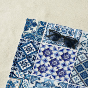 Mediterraanse tegels, Portugees, Azulejo, Majolica Strandlaken