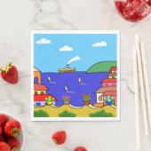 Mediterraanse vakantie servetten (Insitu)
