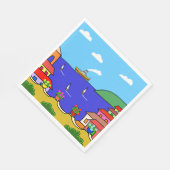 Mediterraanse vakantie servetten (Hoek)