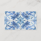 Mediterraanse Waterverf bruiloft details Informatiekaartje (Achterkant)