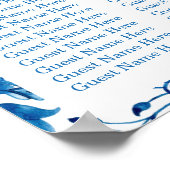 Mediterraanse zomer moderne blauwe zitkaarten poster (Hoek)