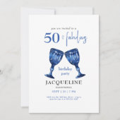 Mediterrane 50- en Fabulous Birthday Party Kaart (Voorkant)