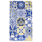 Mediterrane Amalfi Blue Tegels Citroen Dank u Klein Cadeauzakje (Achterkant)