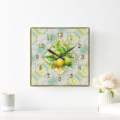 Mediterrane Amalfi Tegel Citroenen Muur Klok (Huis)