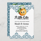 Mediterrane baby shower voor kleine schat kaart (Voorkant / Achterkant)