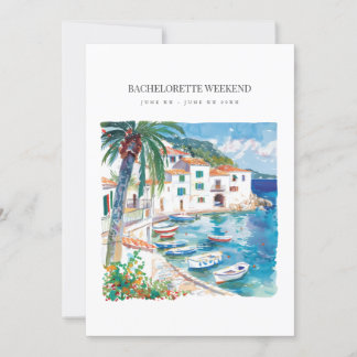 Mediterrane Bachelorette Weekend Uitnodiging