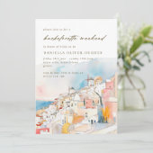 Mediterrane bestemming Bachelorette Weekend Kaart (Staand voorkant)