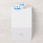 Mediterrane bestemming bruiloft all in one uitnodiging (Buitenkant)