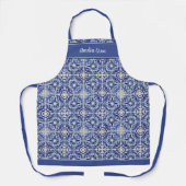 Mediterrane bestrating geschilderde Tegel: blauw / Schort (Voorkant)