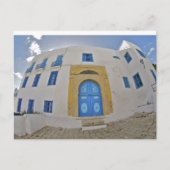 Mediterrane blauwe deur briefkaart (Voorkant)