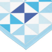 Mediterrane blauwe geometrische Tegels Tablecloth Tafelkleed (Gekanteld)
