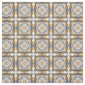 Mediterrane Blauwe Lemon Stof (Swatch)