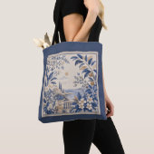 Mediterrane blauwe tas (Dichtbij)