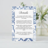 Mediterrane Blauwe Tegel Behuizing Kaart (Staand voorkant)