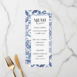 Mediterrane Blauwe Tegel Menu