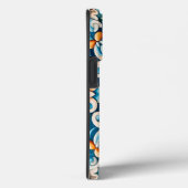 Mediterrane Blauwe Tegel met Bloempatroon Case-Mate iPhone Case (Achterkant / Rechts)