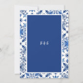 Mediterrane Blauwe Tegel Patroon Kaart (Achterkant)