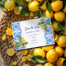 Mediterrane blauwe tegels en citroenen bewaren de 